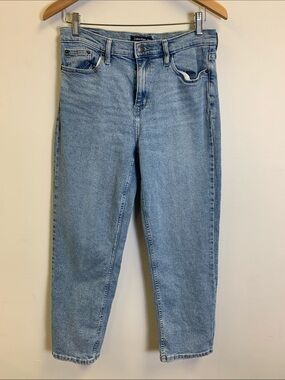 Calvin Klein Pale Blue High-Rise Straight-Leg Jeans